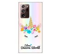 Coque en silicone imprimée compatible Samsung Galaxy Note 20 Ultra Unicorn World
