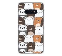 Coque en silicone imprimée compatible Samsung Galaxy S10e Réunion de Nounours
