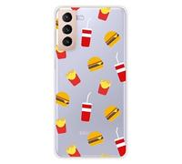 Coque en silicone imprimée compatible Samsung Galaxy S21 Plus Fast food