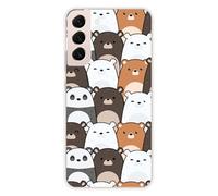 Coque en silicone imprimée compatible Samsung Galaxy S22 Plus Réunion de Nounours