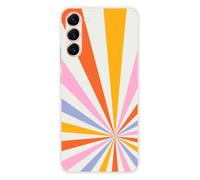 Coque en Silicone imprimée Compatible Samsung Galaxy S23 Plus Circle Rainbow