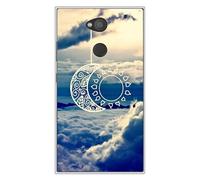 Coque en silicone imprimée compatible Sony Xperia L2 Lune soleil