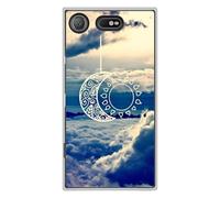 Coque en silicone imprimée compatible Sony Xperia XZ1 Compact Lune soleil