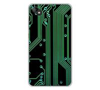 Coque en silicone imprimée compatible Wiko Sunny 2 Plus Texture circuit geek