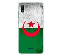 Coque en silicone imprimée compatible Wiko Y60 Drapeau Algérie