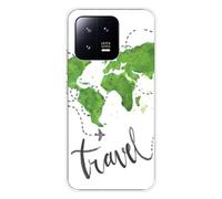 Coque en silicone imprimée compatible Xiaomi 13 Map Travel
