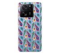 Coque en silicone imprimée compatible Xiaomi 13T Plume de Paon