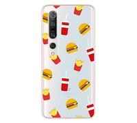 Coque en silicone imprimée compatible Xiaomi Mi 10 Mi 10 Pro Fast food