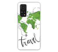 Coque en silicone imprimée compatible Xiaomi Mi 10T Mi 10T Pro Map Travel