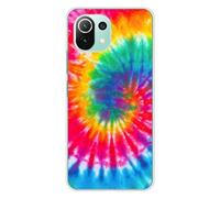 Coque en silicone imprimée compatible Xiaomi Mi 11 Lite Tie Dye Spirale
