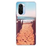 Coque en silicone imprimée compatible Xiaomi Mi 11 Pro Chemin de plage