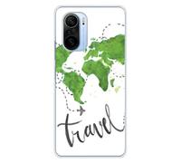 Coque en silicone imprimée compatible Xiaomi Mi 11i Map Travel
