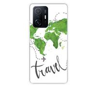 Coque en silicone imprimée compatible Xiaomi Mi 11T 5G Mi 11T Pro 5G Map Travel