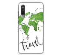 Coque en silicone imprimée compatible Xiaomi Mi 9 Mi 9 Pro Map Travel