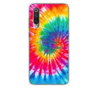 Coque en silicone imprimée compatible Xiaomi Mi 9 Mi 9 Pro Tie Dye Spirale
