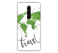 Coque en silicone imprimée compatible Xiaomi Mi 9T Map Travel