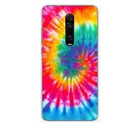 Coque en silicone imprimée compatible Xiaomi Mi 9T Tie Dye Spirale