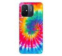 Coque en silicone imprimée compatible Xiaomi Redmi 12C Redmi 11A Tie Dye Spirale