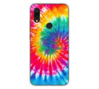 Coque en silicone imprimée compatible Xiaomi Redmi 7 Tie Dye Spirale