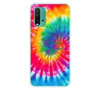 Coque en silicone imprimée compatible Xiaomi Redmi 9T Tie Dye Spirale