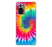 Coque en silicone imprimée compatible Xiaomi Redmi Note 10 Pro Tie Dye Spirale