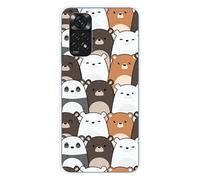 Coque en silicone imprimée compatible Xiaomi Redmi Note 11 4G Réunion de Nounours