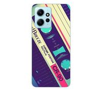 Coque en silicone imprimée compatible Xiaomi Redmi Note 12 4G Cassette Vintage