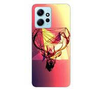 Coque en silicone imprimée compatible Xiaomi Redmi Note 12 4G Cerf Hipster