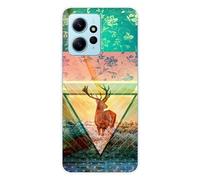 Coque en silicone imprimée compatible Xiaomi Redmi Note 12 4G Cerf swag