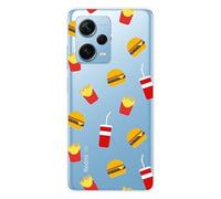 Coque en silicone imprimée compatible Xiaomi Redmi Note 12 Pro Plus Fast food