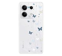 Coque en silicone imprimée compatible Xiaomi Redmi Note 13 5G Butterfly