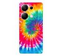 Coque en silicone imprimée compatible Xiaomi Redmi Note 13 Pro 4G Tie Dye Spirale