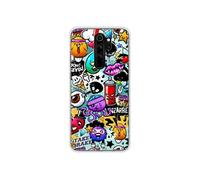 1001coques Coque Compatible pour Xiaomi Redmi Note 8 Pro - Housse Fine en Silicone Transparente - Design Graffiti 2