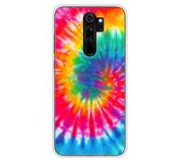 Coque en silicone imprimée compatible Xiaomi Redmi Note 8 Pro Tie Dye Spirale