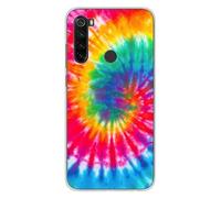 Coque en silicone imprimée compatible Xiaomi Redmi Note 8 Tie Dye Spirale