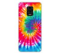 Coque en silicone imprimée compatible Xiaomi Redmi Note 9 Pro Tie Dye Spirale
