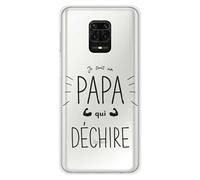 Coque en silicone imprimée compatible Xiaomi Redmi Note 9S Papa qui déchire