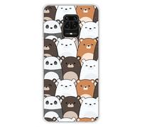 Coque en silicone imprimée compatible Xiaomi Redmi Note 9S Réunion de Nounours