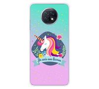 Coque en silicone imprimée compatible Xiaomi Redmi Note 9T 5G Je suis une licorne