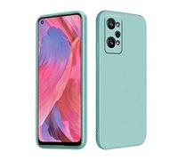 Coque en silicone liquide compatible avec Realme GT Neo 3T, vert foncé, doux au toucher Realme GT Neo 3T, résistante aux chocs (bleu)