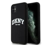 DKNY Coque pour iPhone 11 Edition Liquid Silicone Arch Compatible MagSafe Noir