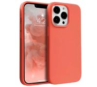 Coque en Silicone Liquide pour iPhone 13 Pro Anti-Choc Flexible Corail