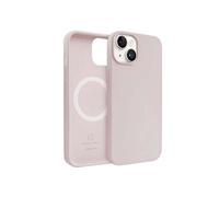 Coque en Silicone Liquide pour iPhone 14 Plus Anti-Choc Flexible Crong Rose clair