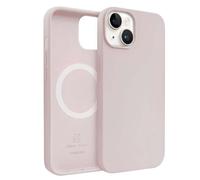 Coque en Silicone Liquide pour iPhone 14 Plus Anti-Choc Flexible Rose clair