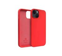 Crong Coque en Silicone Liquide pour iPhone 14 Plus Anti-Choc Flexible Rouge