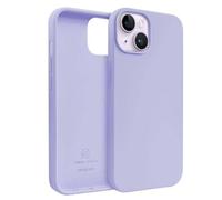 Coque en Silicone Liquide pour iPhone 14 Plus Anti-Choc Flexible Crong Violet clair