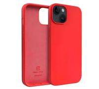 Coque en Silicone Liquide pour iPhone 14 Plus Anti-Choc Flexible Rouge
