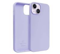 Coque en Silicone Liquide pour iPhone 14 Plus Anti-Choc Flexible Violet clair