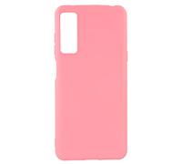 Coque en silicone liquide pour TCL 20L - TCL 20L Plus [toucher soyeux-doux]. Coque en silicone ultra souple avec doublure en microfibre [protection contre les chutes] (Silicone liquide rose)
