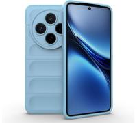 Coque En Silicone Liquide Pour Vivo X200 ¿ Protection Anti-Germes, Antichoc Niveau Militaire, Intérieur Microfibre Doux, Bleu Clair